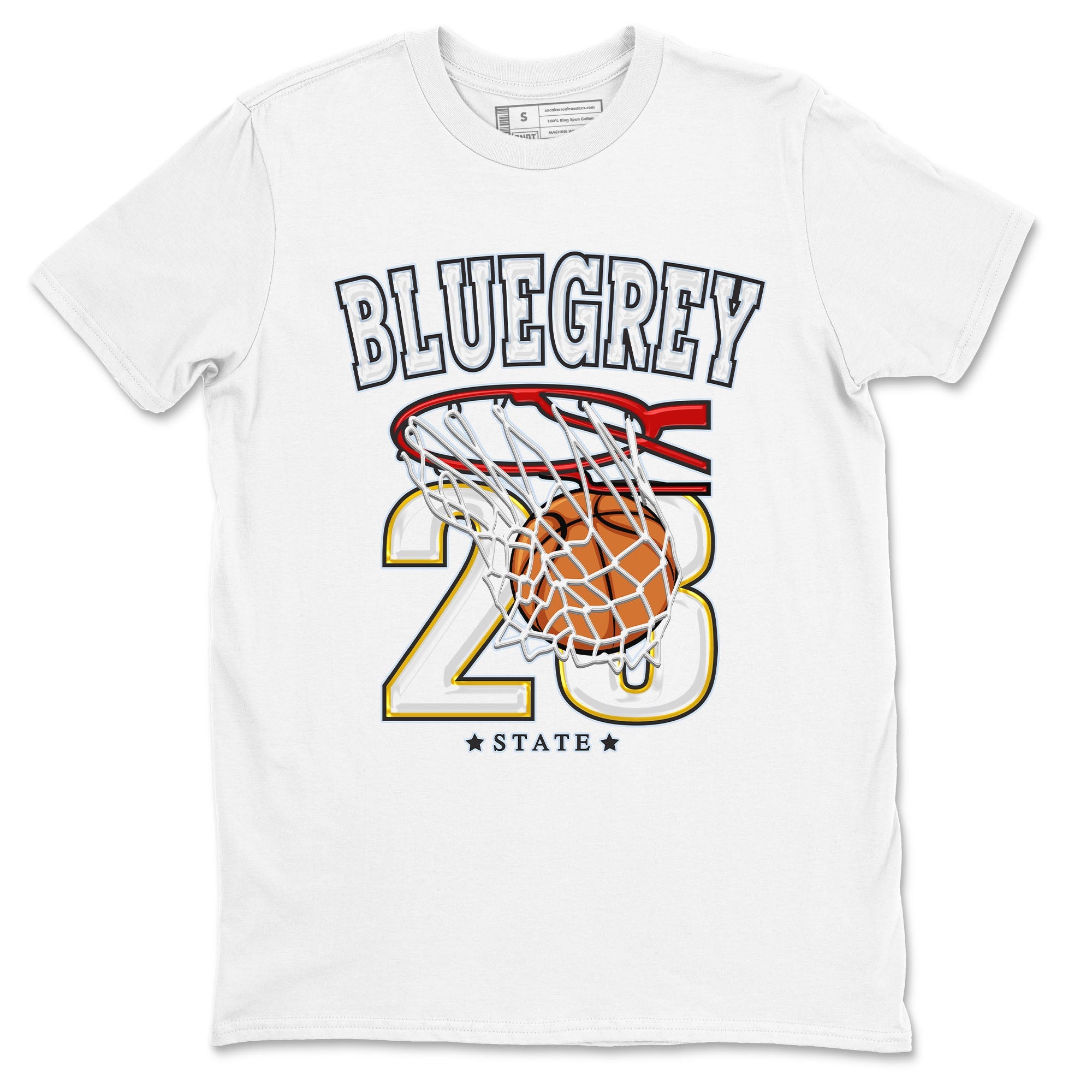13s Blue Grey shirt to match jordans Basketball sneaker tees Air Jordan 13 Blue Grey SNRT Sneaker Release Tees unisex cotton White 2 crew neck shirt