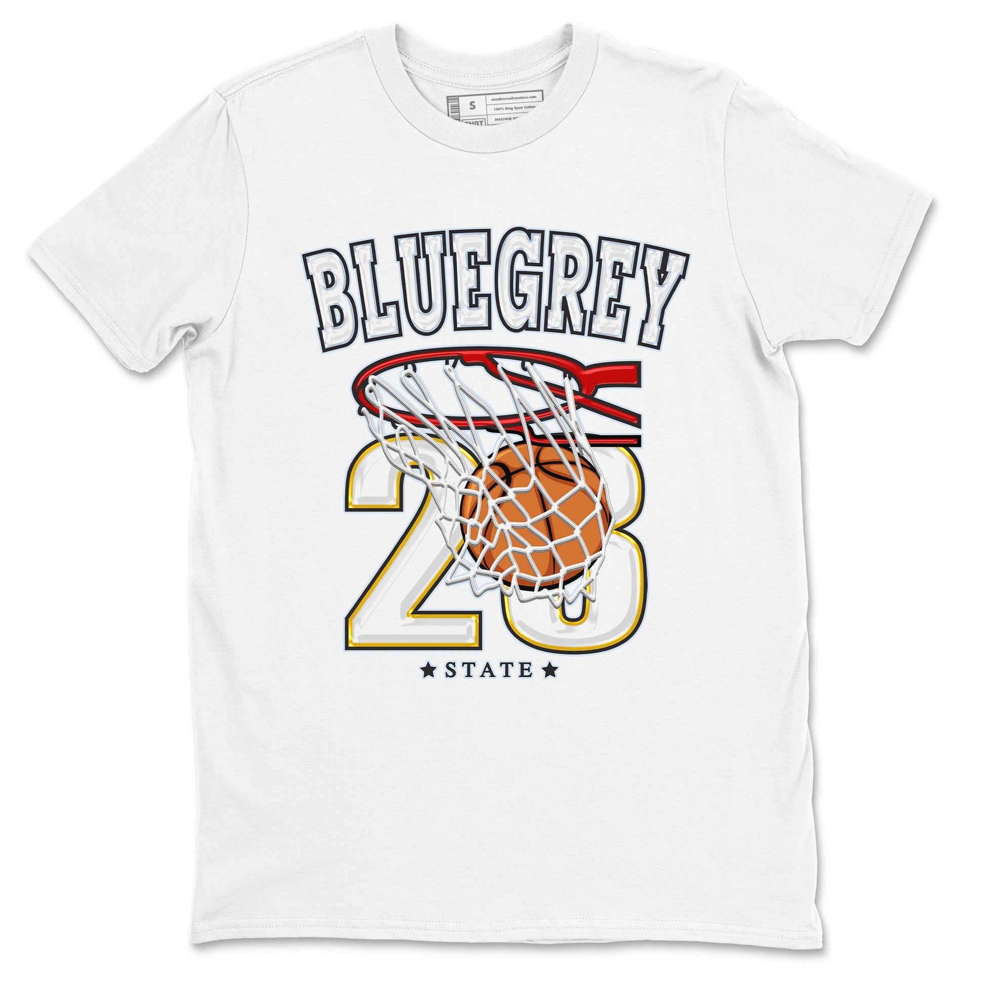 13s Blue Grey shirt to match jordans Basketball sneaker tees Air Jordan 13 Blue Grey SNRT Sneaker Release Tees unisex cotton White 2 crew neck shirt
