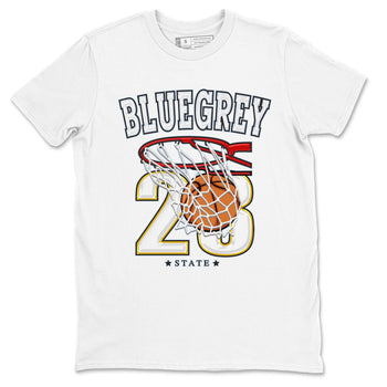 13s Blue Grey shirt to match jordans Basketball sneaker tees Air Jordan 13 Blue Grey SNRT Sneaker Release Tees unisex cotton White 2 crew neck shirt