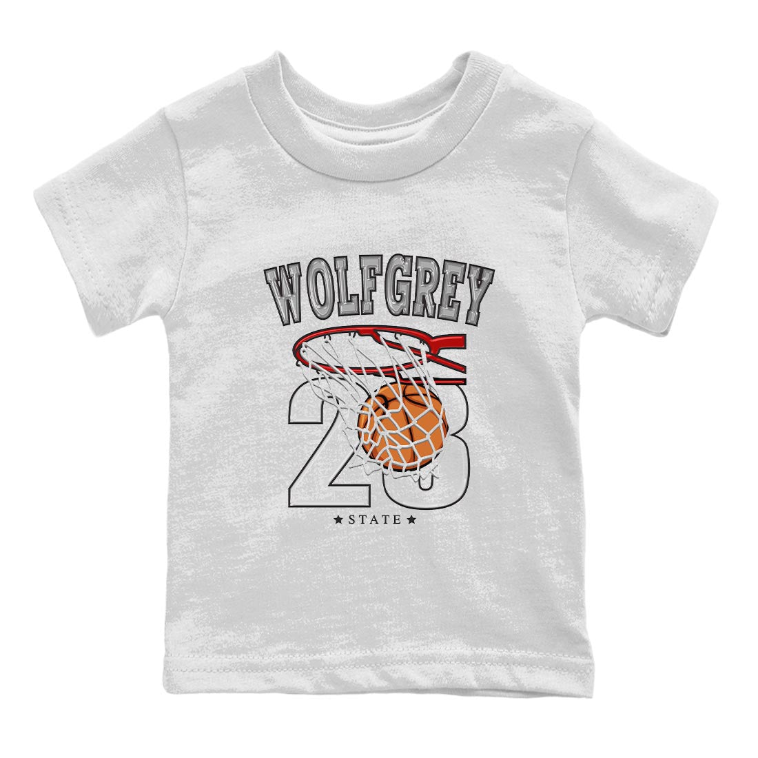 AJ13 Wolf Grey Sneaker Match Tees Basketball Sneaker Tees Air Jordan 13 Wolf Grey SNRT Sneaker Release Tees Kids Shirts White 2