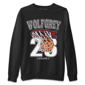 AJ13 Wolf Grey Sneaker Match Tees Basketball Sneaker Tees Air Jordan 13 Wolf Grey SNRT Sneaker Release Tees Unisex Shirts Black 2