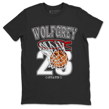 AJ13 Wolf Grey Sneaker Match Tees Basketball Sneaker Tees Air Jordan 13 Wolf Grey SNRT Sneaker Release Tees Unisex Shirts Black 2