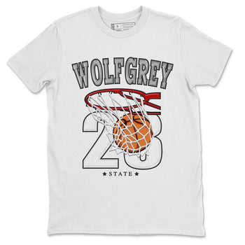 AJ13 Wolf Grey Sneaker Match Tees Basketball Sneaker Tees Air Jordan 13 Wolf Grey SNRT Sneaker Release Tees Unisex Shirts White 2