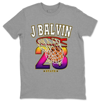 Air Jordan 3 J Balvin shirt to match jordans Basketball sneaker tees Crew Neck Air Jordan 3 X J Balvin SNRT Sneaker Release Tees Unisex Casual Shirts Heather Grey 2 T-Shirt