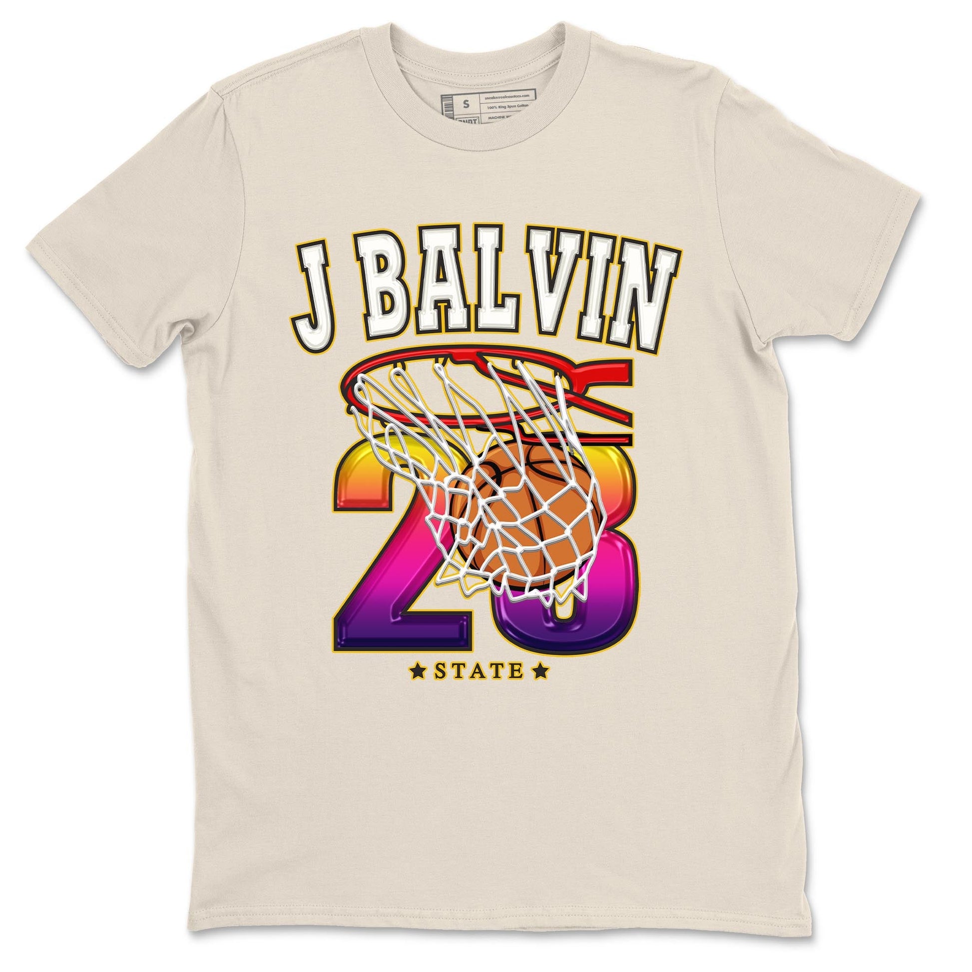 Air Jordan 3 J Balvin shirt to match jordans Basketball sneaker tees Crew Neck Air Jordan 3 X J Balvin SNRT Sneaker Release Tees Unisex Casual Shirts Natural 2 T-Shirt