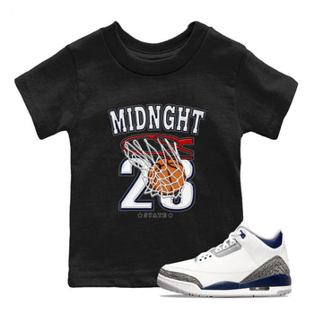 Air Jordan 3 Retro Midnight Navy shirt to match jordans Basketball sneaker shirt 3s Midnight Navy SNRT sneaker tees baby toddler Black 1 cotton Shirt