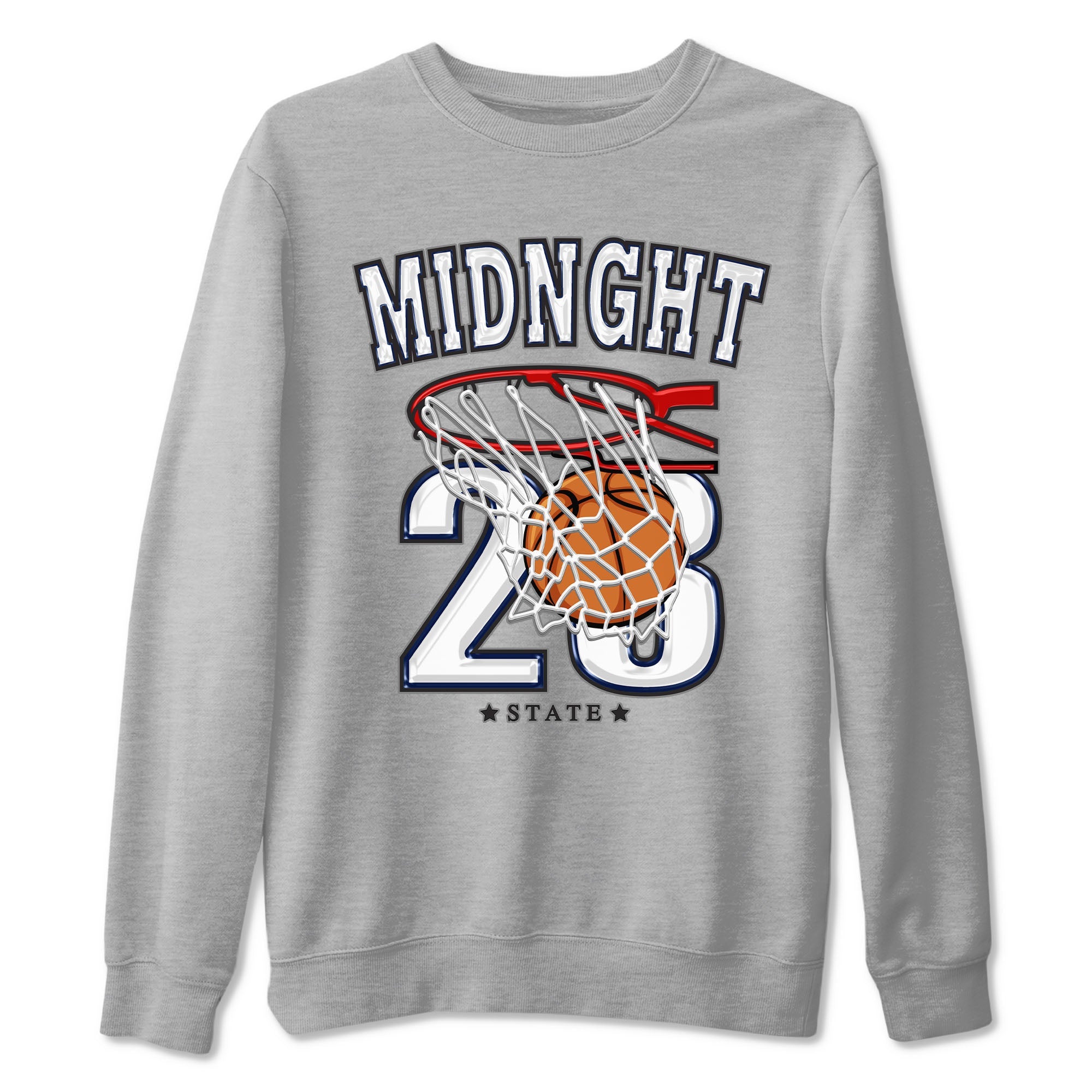 Air Jordan 3 Retro Midnight Navy shirt to match jordans Basketball sneaker shirt 3s Midnight Navy SNRT sneaker tees unisex crew neck cotton Heather Grey 2 crew neck shirt