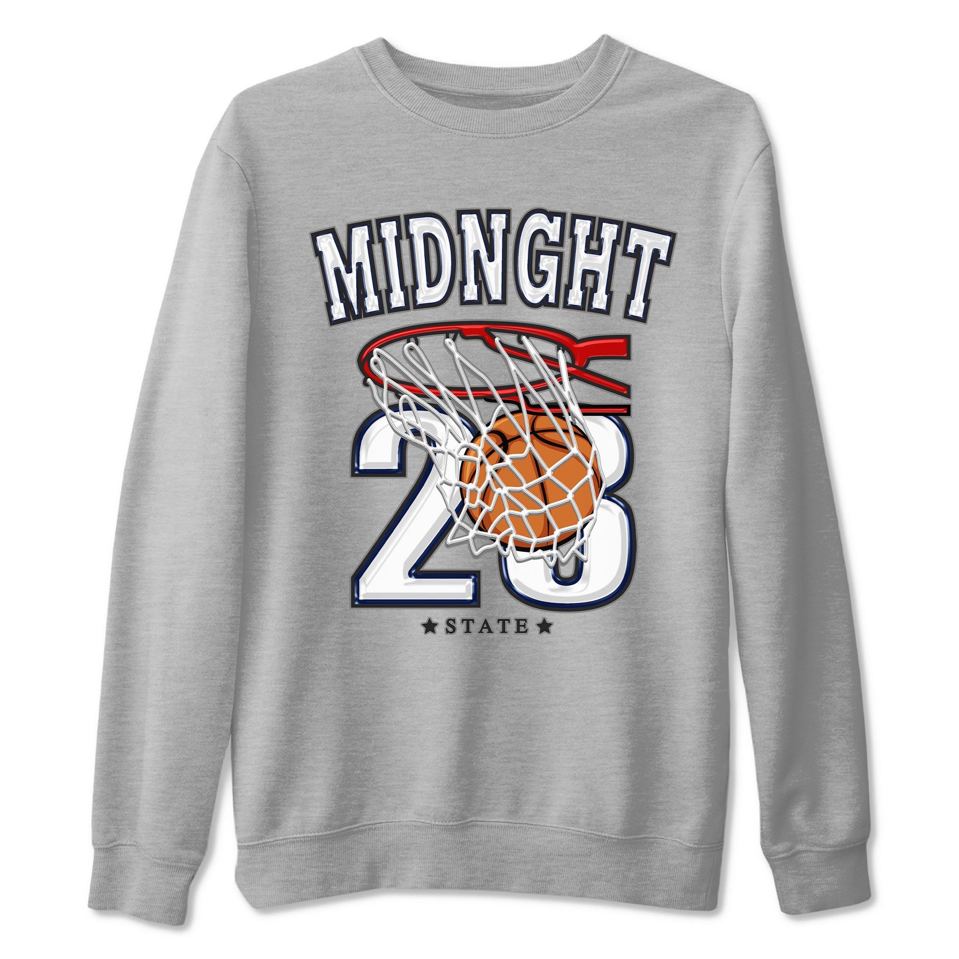 Air Jordan 3 Retro Midnight Navy shirt to match jordans Basketball sneaker shirt 3s Midnight Navy SNRT sneaker tees unisex crew neck cotton Heather Grey 2 crew neck shirt