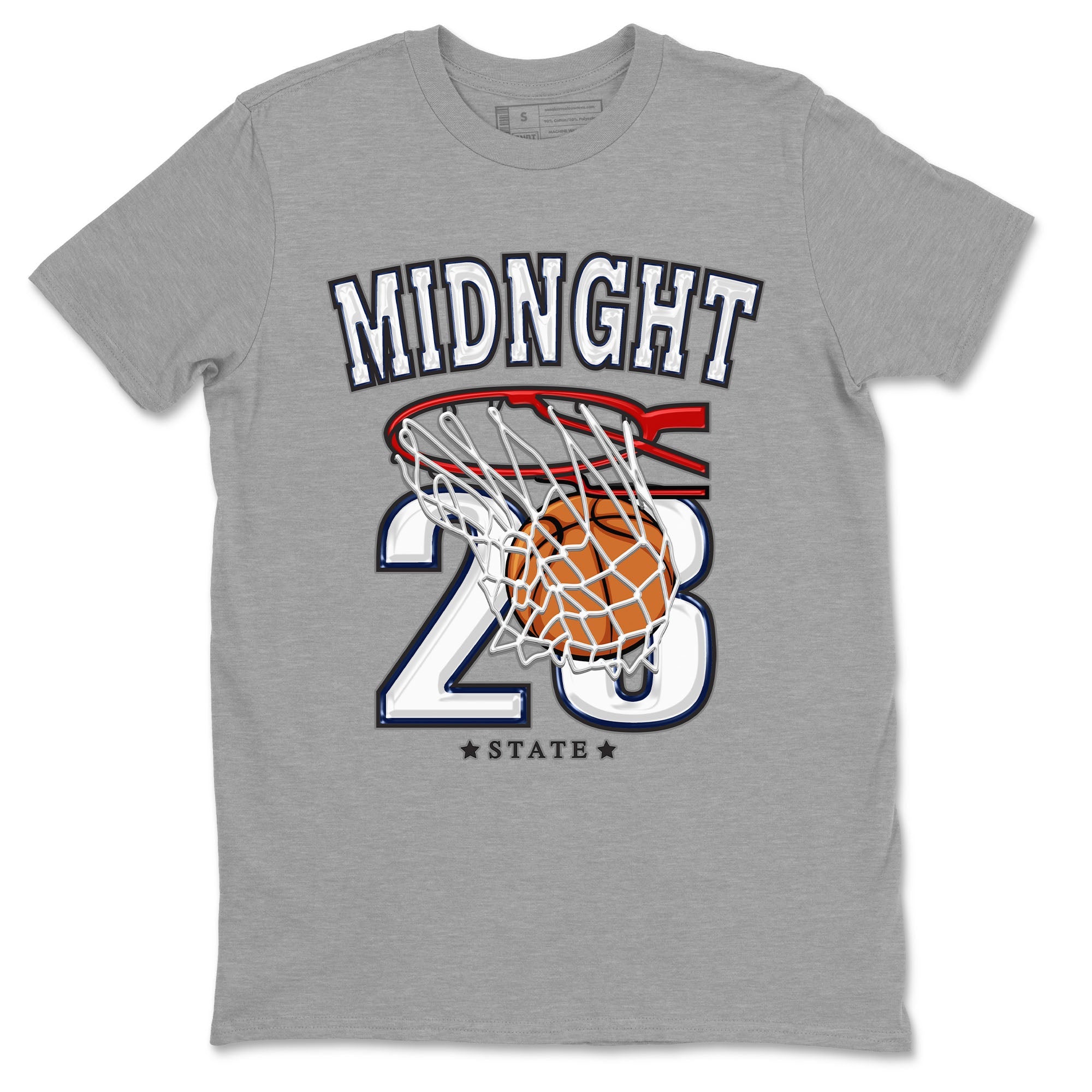 Air Jordan 3 Retro Midnight Navy shirt to match jordans Basketball sneaker shirt 3s Midnight Navy SNRT sneaker tees unisex crew neck cotton Heather Grey 2 crew neck shirt