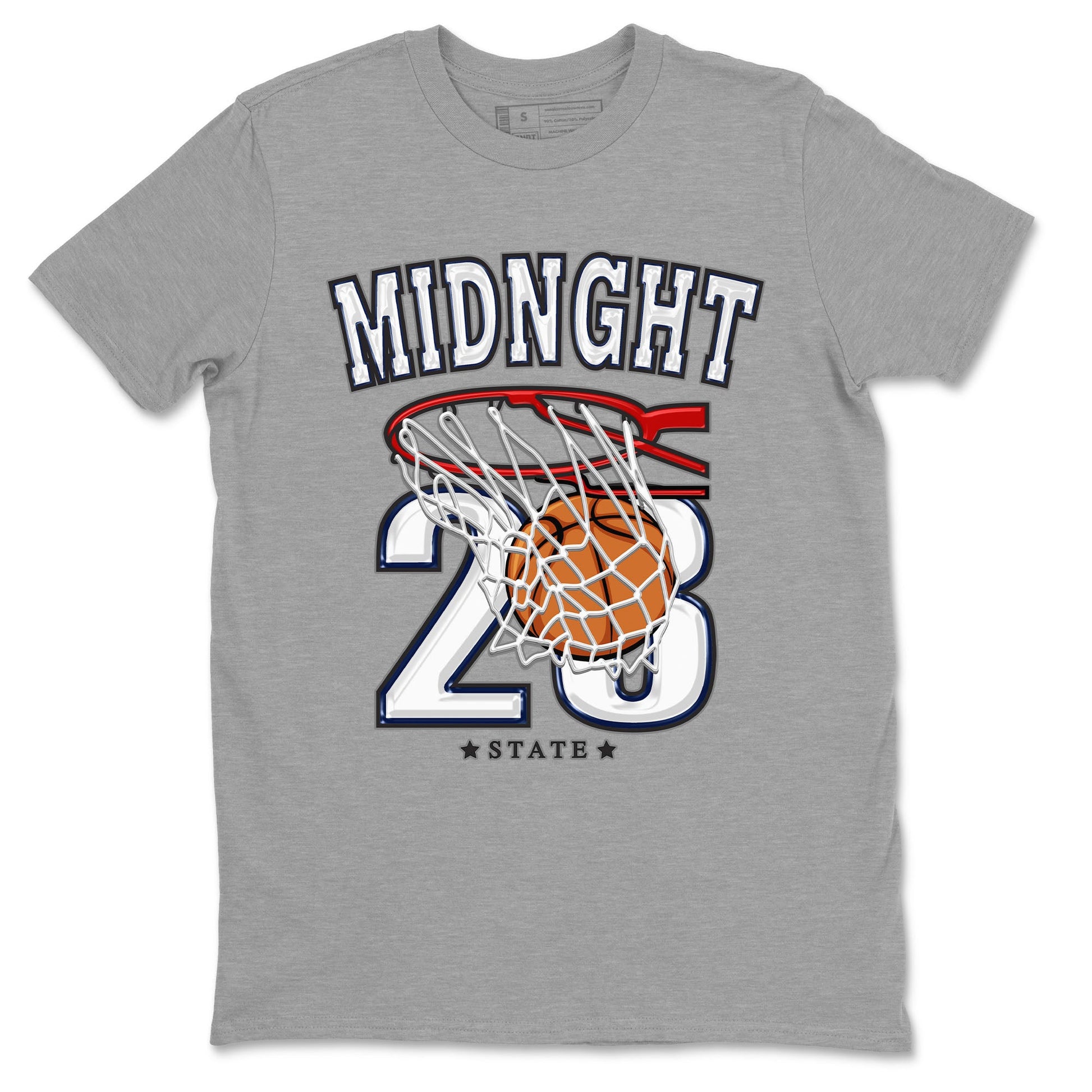 Air Jordan 3 Retro Midnight Navy shirt to match jordans Basketball sneaker shirt 3s Midnight Navy SNRT sneaker tees unisex crew neck cotton Heather Grey 2 crew neck shirt