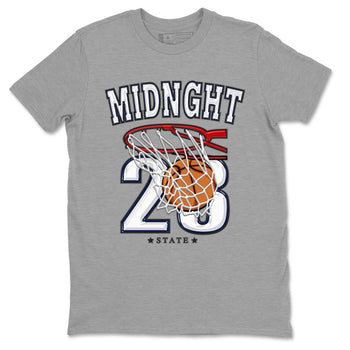Air Jordan 3 Retro Midnight Navy shirt to match jordans Basketball sneaker shirt 3s Midnight Navy SNRT sneaker tees unisex crew neck cotton Heather Grey 2 crew neck shirt