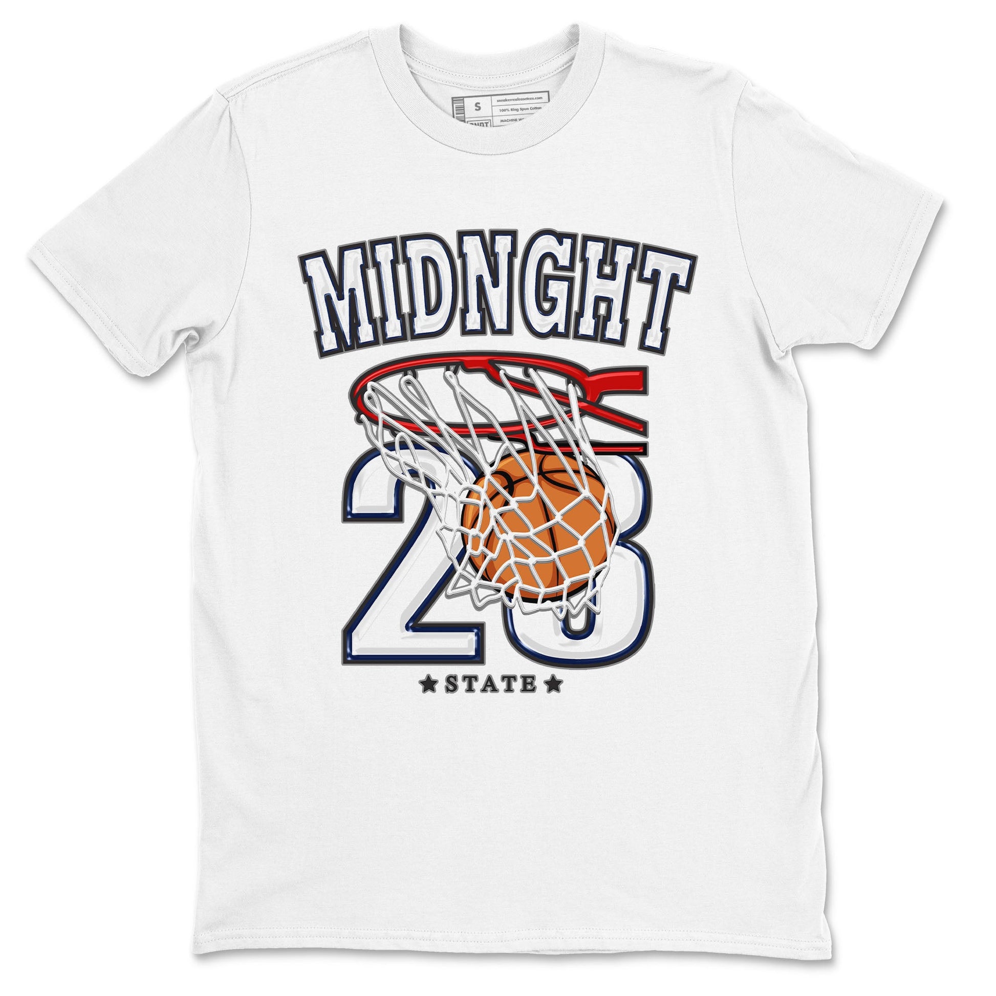 Air Jordan 3 Retro Midnight Navy shirt to match jordans Basketball sneaker shirt 3s Midnight Navy SNRT sneaker tees unisex crew neck cotton White 2 crew neck shirt