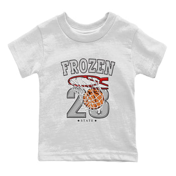 AJ4 Frozen Moments shirt to match jordans Basketball sneaker tees Crew Neck AJ4 Frozen Moments SNRT Sneaker Release Tees Baby Toddler White 2 T-Shirt