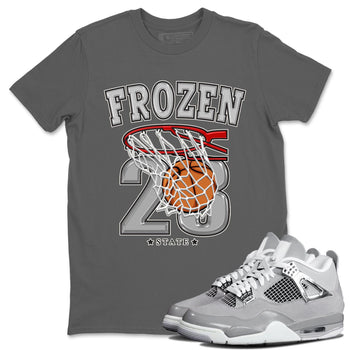 AJ4 Frozen Moments shirt to match jordans Basketball sneaker tees Crew Neck AJ4 Frozen Moments SNRT Sneaker Release Tees Unisex Casual Shirts Cool Grey 1 T-Shirt