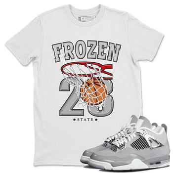 AJ4 Frozen Moments shirt to match jordans Basketball sneaker tees Crew Neck AJ4 Frozen Moments SNRT Sneaker Release Tees Unisex Casual Shirts White 1 T-Shirt