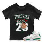 Jordan 4 Pine Green SB Sneaker Match Tees Basketball Sneaker Tees 4s Pine Green Nike SB Sneaker Tees Sneaker Release Shirts Kids Shirts Black 1