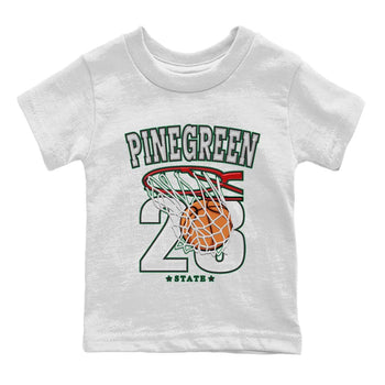 Jordan 4 Pine Green SB Sneaker Match Tees Basketball Sneaker Tees 4s Pine Green Nike SB Sneaker Tees Sneaker Release Shirts Kids Shirts White 2