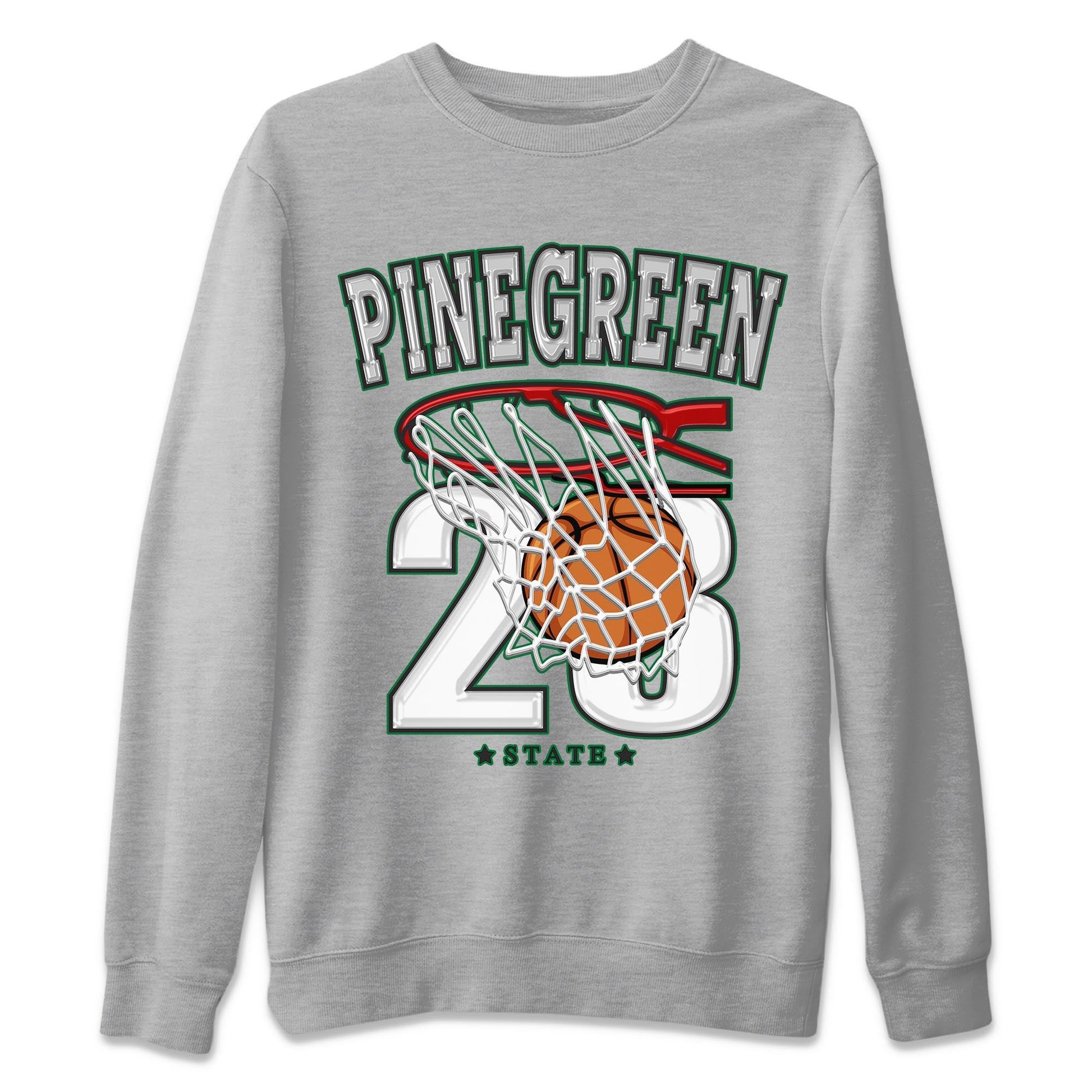 Air Jordan 4 Pine Green Sneaker Match Tees Basketball Sneaker Tees AJ 4s Pine Green Sneaker Release Tees Unisex Shirts Heather Grey 2
