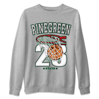 Air Jordan 4 Pine Green Sneaker Match Tees Basketball Sneaker Tees AJ 4s Pine Green Sneaker Release Tees Unisex Shirts Heather Grey 2