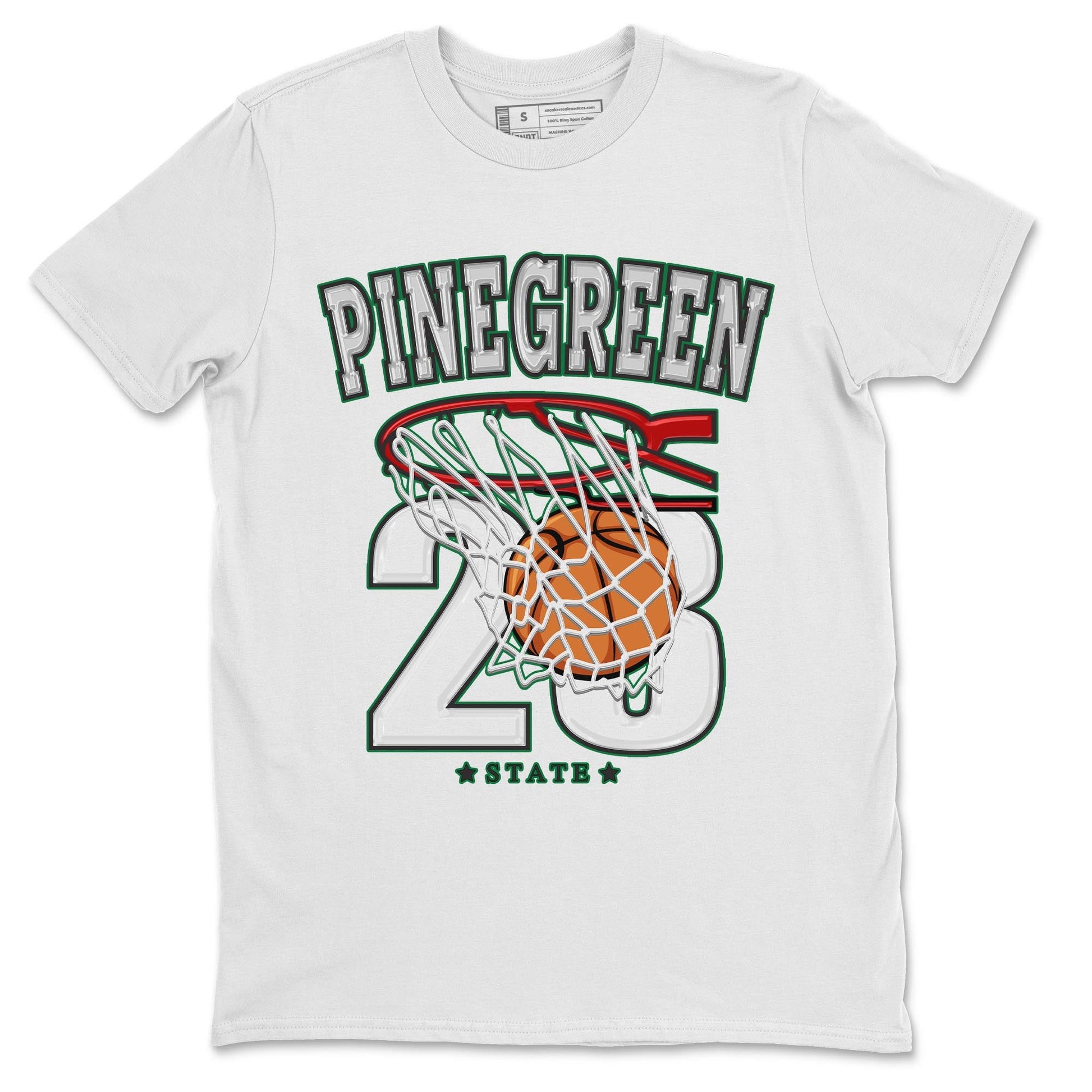Air Jordan 4 Pine Green Sneaker Match Tees Basketball Sneaker Tees AJ 4s Pine Green Sneaker Release Tees Unisex Shirts White 2