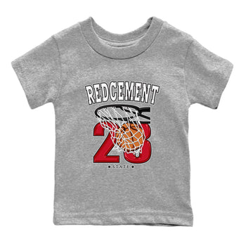 4s Red Cement shirt to match jordans Basketball sneaker tees Air Jordan 4 Red Cement SNRT Sneaker Release Tees Baby Toddler Heather Grey 2 T-Shirt