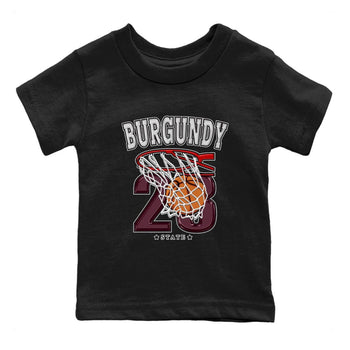 Jordan 5 Burgundy shirt to match jordans Basketball sneaker tees Crew Neck AJ5 Burgundy SNRT Sneaker Release Tees Baby Toddler Black 2 T-Shirt