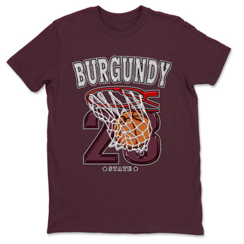Jordan 5 Burgundy shirt to match jordans Basketball sneaker tees Crew Neck AJ5 Burgundy SNRT Sneaker Release Tees Unisex Casual Shirts Maroon 2 T-Shirt