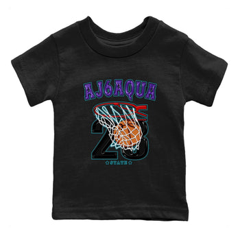 AJ6 Aqua shirt to match jordans Basketball sneaker release tees Air Jordan 6 Aqua SNRT Sneaker Tees Baby Toddler Black 2 T-Shirt