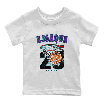 AJ6 Aqua shirt to match jordans Basketball sneaker release tees Air Jordan 6 Aqua SNRT Sneaker Tees Baby Toddler White 2 T-Shirt