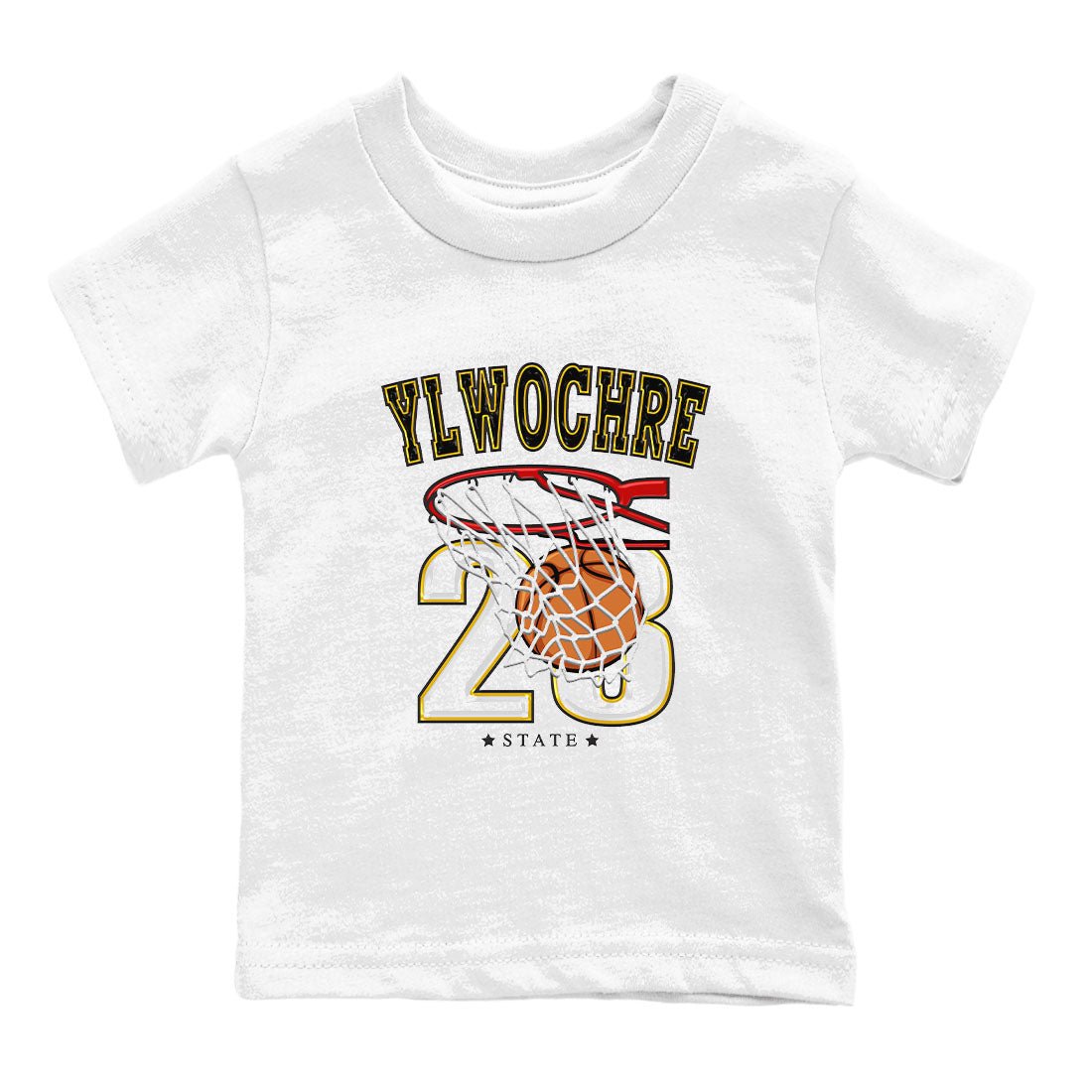 Basketball sneaker match tees to Yellow Ochre 6s street fashion brand for shirts to match Jordans SNRT Sneaker Tees Air Jordan 6 Yellow Ochre unisex t-shirt White 2 youth shirt
