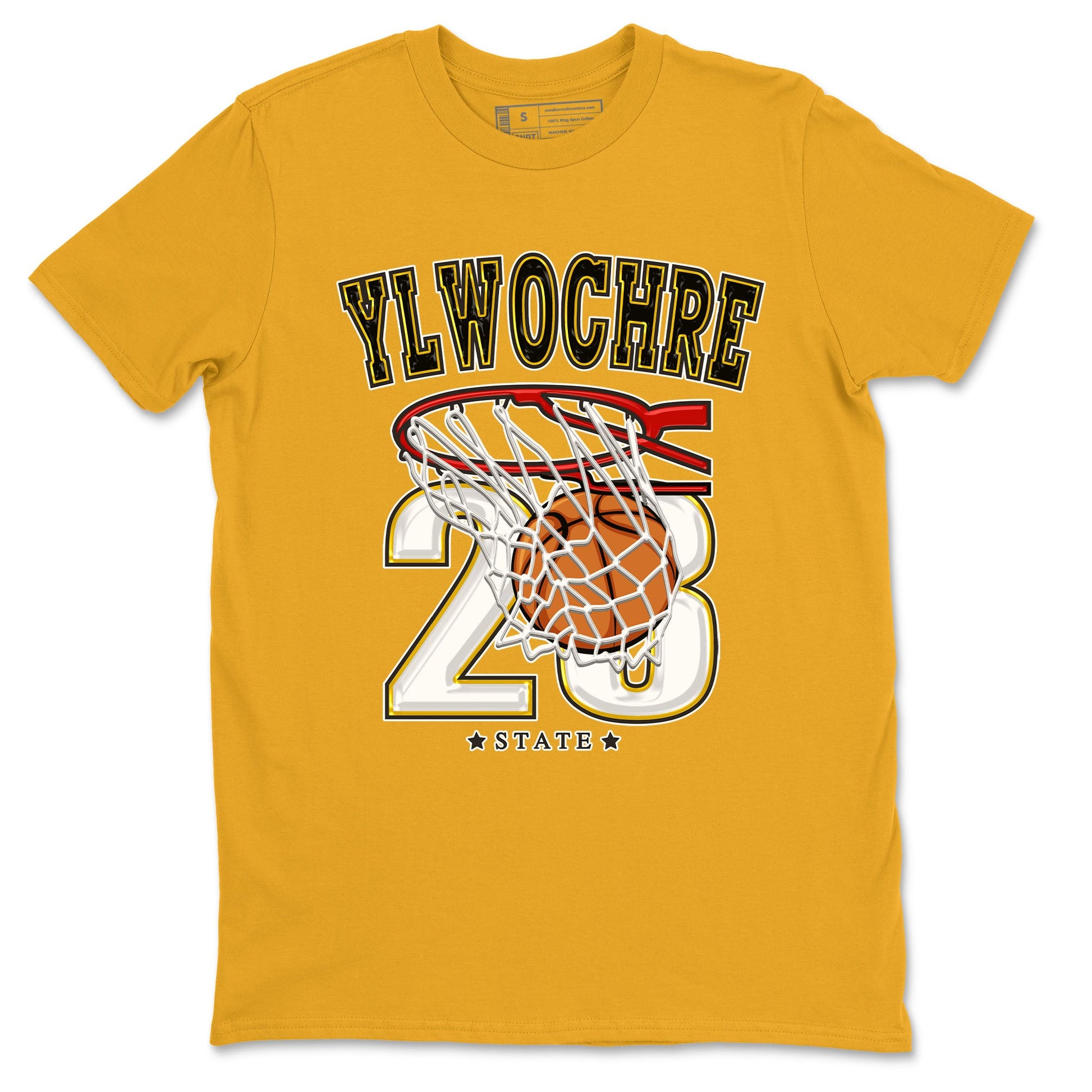 Basketball sneaker match tees to Yellow Ochre 6s street fashion brand for shirts to match Jordans SNRT Sneaker Tees Air Jordan 6 Yellow Ochre unisex t-shirt Gold 2 unisex shirt