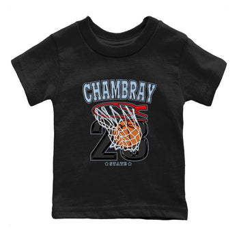 Air Jordan 7 Chambray shirt to match jordans Basketball sneaker tees AJ7 Chambray SNRT Sneaker Release Tees Baby Toddler Black 2 T-Shirt