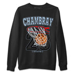 Air Jordan 7 Chambray shirt to match jordans Basketball sneaker tees AJ7 Chambray SNRT Sneaker Release Tees Unisex Black 2 T-Shirt