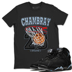 Air Jordan 7 Chambray shirt to match jordans Basketball sneaker tees AJ7 Chambray SNRT Sneaker Release Tees Unisex Black 1 T-Shirt
