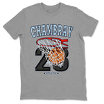 Air Jordan 7 Chambray shirt to match jordans Basketball sneaker tees AJ7 Chambray SNRT Sneaker Release Tees Unisex Heather Grey 2 T-Shirt