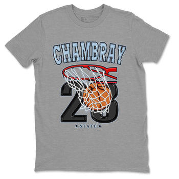 Air Jordan 7 Chambray shirt to match jordans Basketball sneaker tees AJ7 Chambray SNRT Sneaker Release Tees Unisex Heather Grey 2 T-Shirt