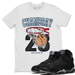 Air Jordan 7 Chambray shirt to match jordans Basketball sneaker tees AJ7 Chambray SNRT Sneaker Release Tees Unisex White 1 T-Shirt