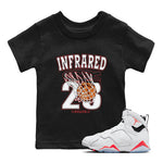 Air Jordan 7 White Infrared shirt to match jordans Basketball sneaker tees White Infrared 7s SNRT Sneaker Release Tees Baby Toddler Black 1 T-Shirt