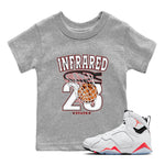 Air Jordan 7 White Infrared shirt to match jordans Basketball sneaker tees White Infrared 7s SNRT Sneaker Release Tees Baby Toddler Heather Grey 1 T-Shirt