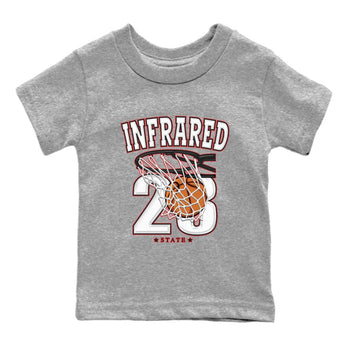 Air Jordan 7 White Infrared shirt to match jordans Basketball sneaker tees White Infrared 7s SNRT Sneaker Release Tees Baby Toddler Heather Grey 2 T-Shirt