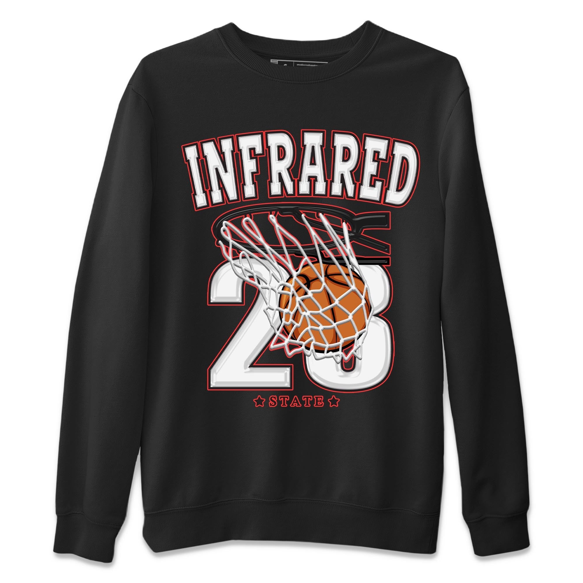 Air Jordan 7 White Infrared shirt to match jordans Basketball sneaker tees White Infrared 7s SNRT Sneaker Release Tees Unisex Black 2 T-Shirt