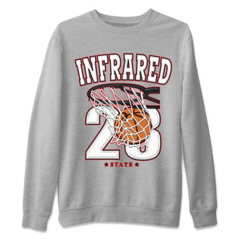 Air Jordan 7 White Infrared shirt to match jordans Basketball sneaker tees White Infrared 7s SNRT Sneaker Release Tees Unisex Heather Grey 2 T-Shirt