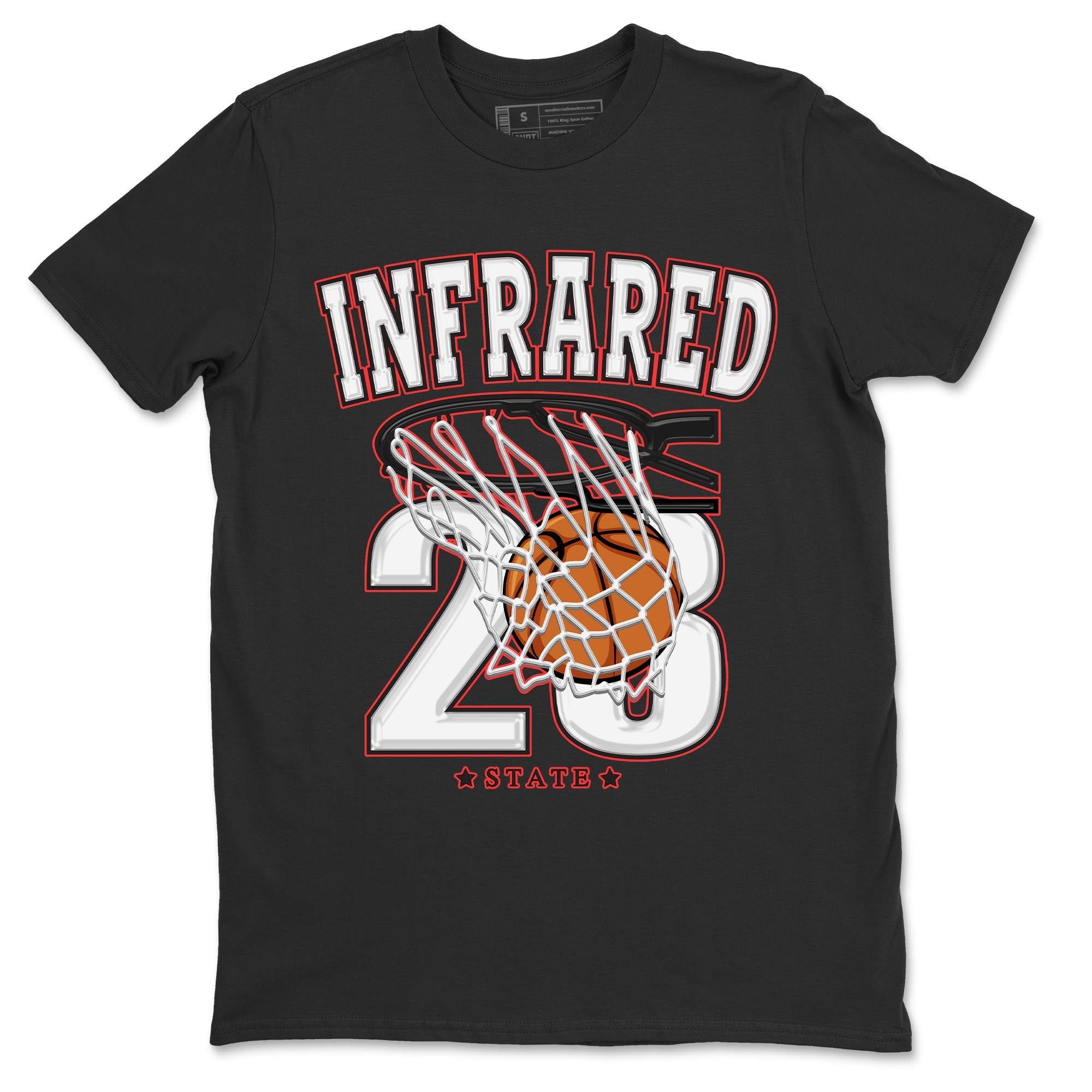 Air Jordan 7 White Infrared shirt to match jordans Basketball sneaker tees White Infrared 7s SNRT Sneaker Release Tees Unisex Black 2 T-Shirt