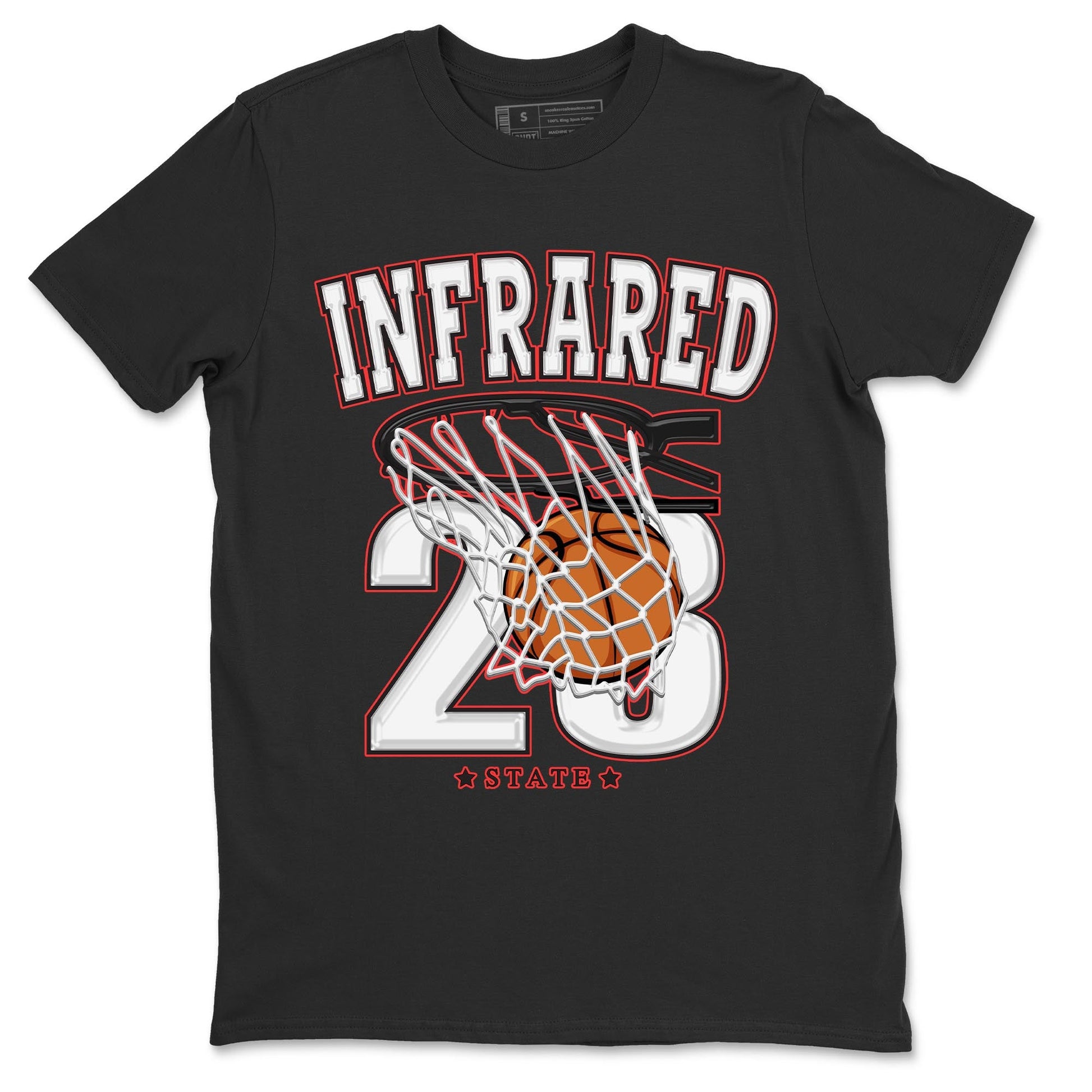 Air Jordan 7 White Infrared shirt to match jordans Basketball sneaker tees White Infrared 7s SNRT Sneaker Release Tees Unisex Black 2 T-Shirt