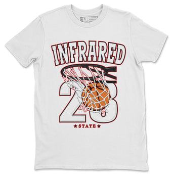 Air Jordan 7 White Infrared shirt to match jordans Basketball sneaker tees White Infrared 7s SNRT Sneaker Release Tees Unisex White 2 T-Shirt