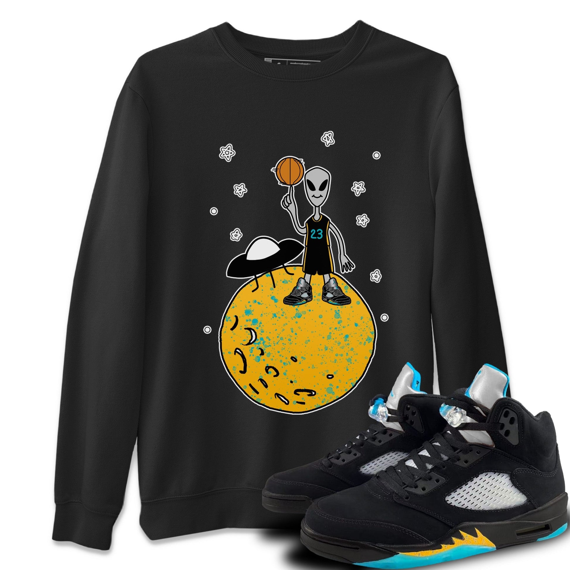 Jordan 5 Aqua Sneaker Match Tees Basketball Alien Sneaker Tees Jordan 5 Aqua Sneaker Release Tees Unisex Shirts