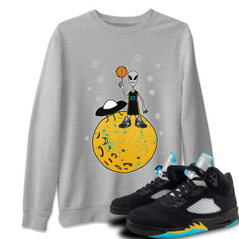 Jordan 5 Aqua Sneaker Match Tees Basketball Alien Sneaker Tees Jordan 5 Aqua Sneaker Release Tees Unisex Shirts