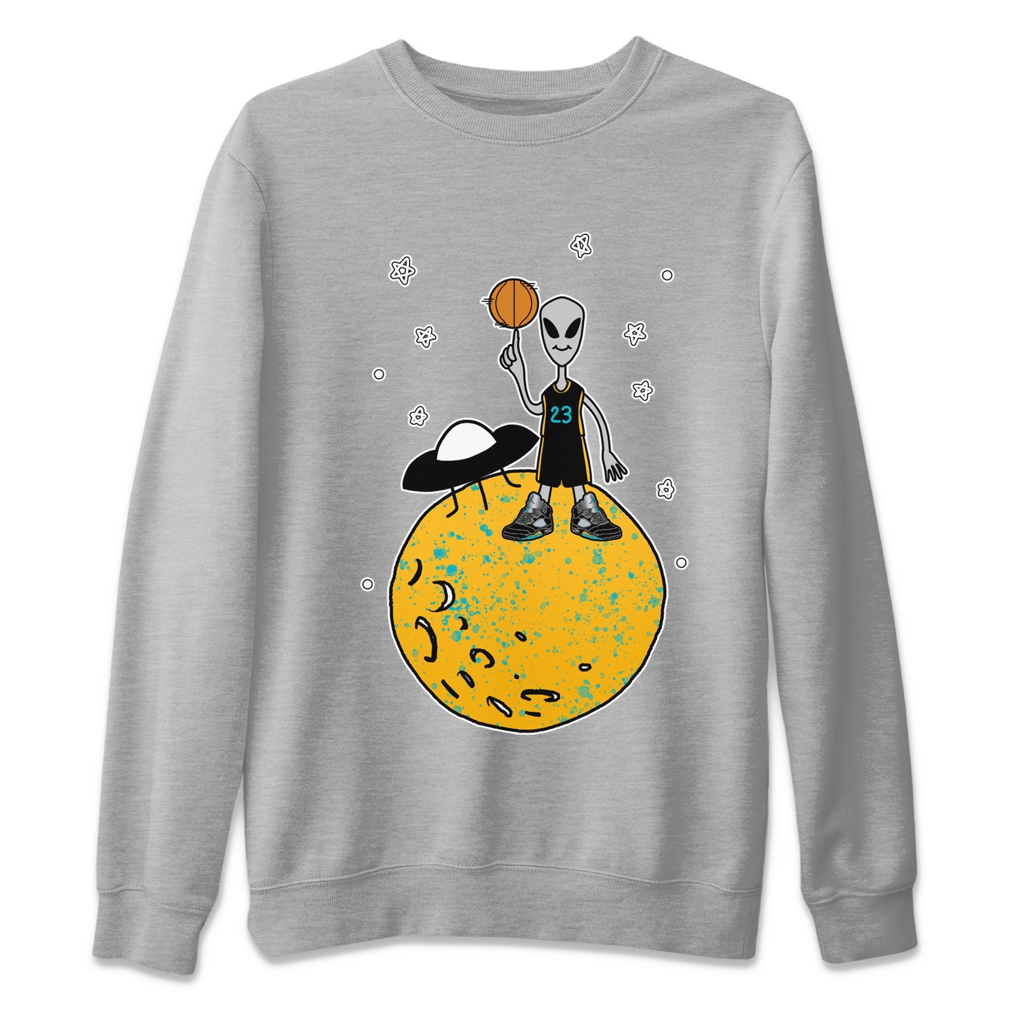 Jordan 5 Aqua Sneaker Match Tees Basketball Alien Sneaker Tees Jordan 5 Aqua Sneaker Release Tees Unisex Shirts