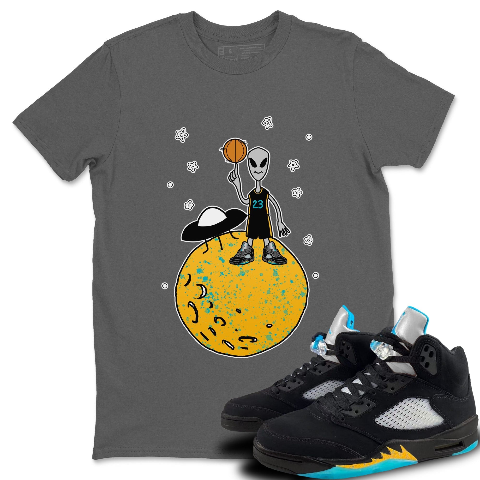 Jordan 5 Aqua Sneaker Match Tees Basketball Alien Sneaker Tees Jordan 5 Aqua Sneaker Release Tees Unisex Shirts