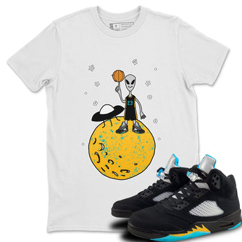 Jordan 5 Aqua Sneaker Match Tees Basketball Alien Sneaker Tees Jordan 5 Aqua Sneaker Release Tees Unisex Shirts